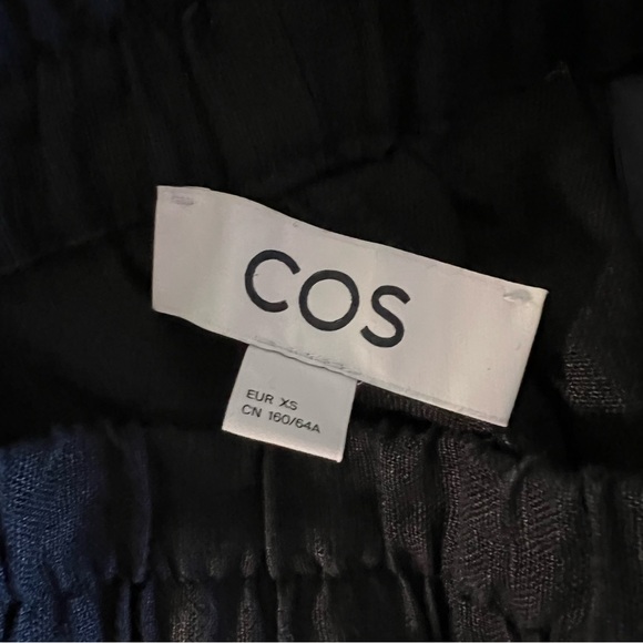 COS linen elastic high waist relaxed fit black shorts Sz XS excellent condition - Picture 11 of 12